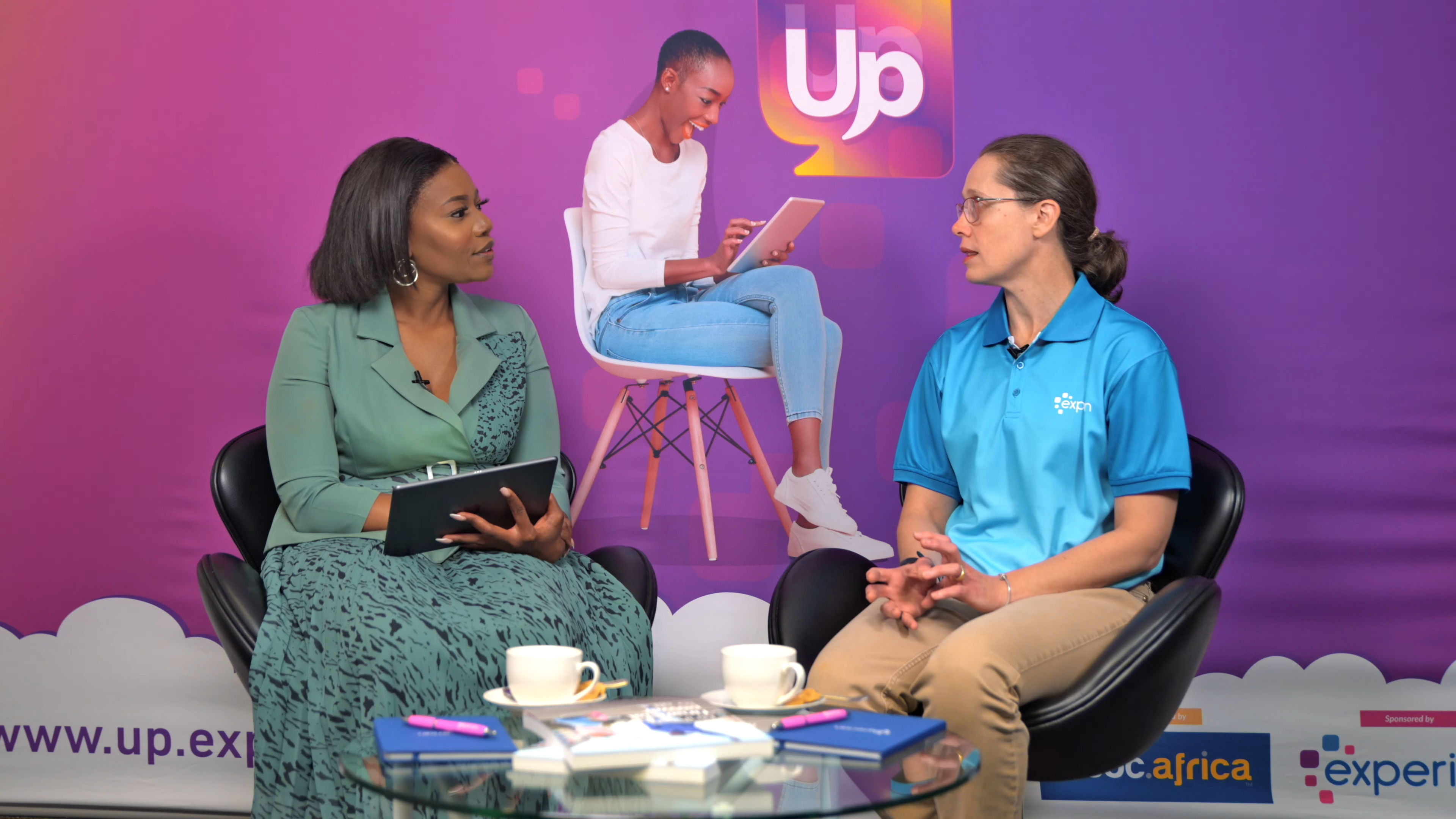 three women sitting at the table